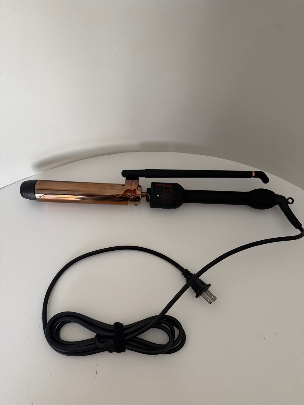 Amica Black & Rose Gold Curling Wand Iron Hair Styler, new, NWOT, high-quality.
